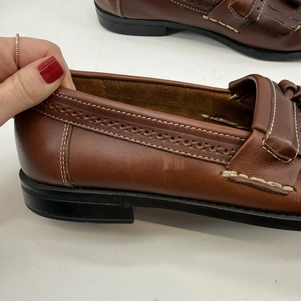 GH Bass Michael Kiltie Tassel WEEJUNS‎ Loafer Mens 10 Brown Preppy Business